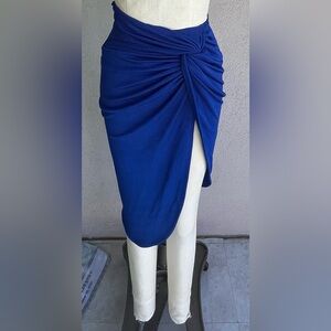 Elegant Blue Midi Skirt